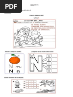 Actividades Letra N