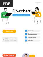 Black and White Green Blue Basic Flow Chart Brainstorm Presentation