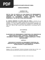 PBOT Santa Rosa de Cabal Acuerdo 028 de 2000