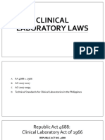 E. Clinical Laboratory Laws (RA 4688)