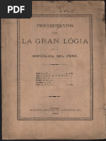 Actas Gran Logia Del Perú 1884