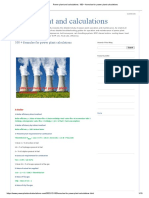 Power Plant and Calculations - 100 + Formulae For Power Plant Calculations