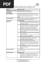 Ejemplos Plantilla de Casos de Uso