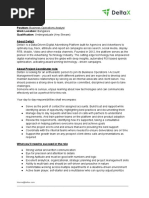 DeltaX - Business Operations Analyst - Job Description