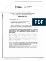 Bases y Perfil Del Llamado Laboral A Administrativos Programa "Verano + Activo"