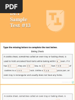 13, YT, DET Sample Test