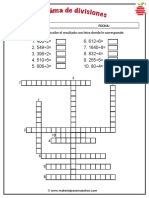 Crucigramas de Divisiones