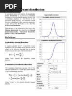 Hyperbolic Secant Distribution