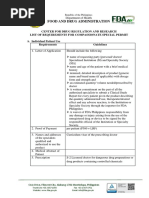 Checklist of Requirements For Compassionate Special Permit