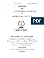 I. M.sc. Maths & Computing Syllabus AR 2018