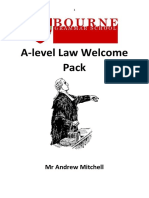 A-Level Law Welcome Pack: MR Andrew Mitchell