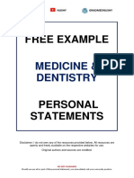 Successful Sample Medicine Personal Statements - July Update