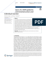 Bifurcation Analysis of A SEIR Epidemic System With Governmental Action and Individual Reaction