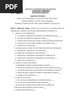 Ingeniería Ambiental 2da Evaluación 1er Corte 20% 2023-1