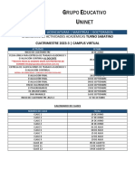 Calendario de Actividades 2023-3 Online