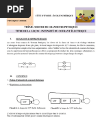 PC 5ème - L4 - Intensité Du Courant Électrique