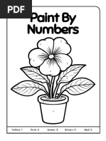 Black and White Simple Art Paint by Numbers Worksheet