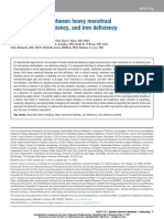 The Relationship Between Heavy Menstrual Bleeding, Iron Deficiency and Iron Deficiency Anemia