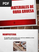 Clase 2 Materiales de Obra Gruesa, Mamposteria