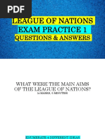 League of Nations Exam Practice 1: Questions & Answers