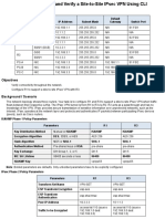 Configure and Verify A Site To Site IPsec VPN Using CLI