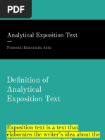 Analytical Exposition