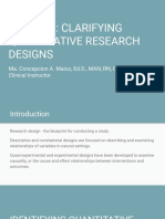 Chapter 8 - Clarifying Quantitative Research Designs