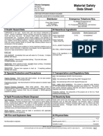 MSDS Clorox High Efficiency Bleach Cleaner 0607