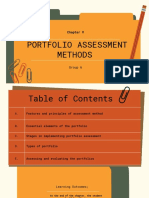 Portfolio Assessment Methods Chapter V