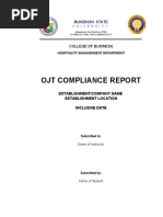 Compliance Report Form