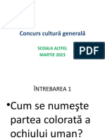 Concurs Cultură Generală