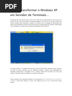 Como Transformar o Windows XP em Servidor de Terminais