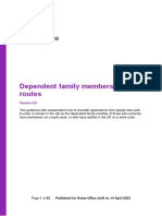 Dependent Family Members in Work Routes