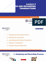 Lecture 3 - Analysing and Recording Transaction