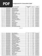 Graduands Sitting Plan