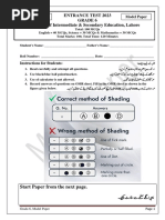 Model Paper Grade 6