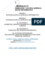 Modulo 21: Campos de Formación Y Acción Jurídica: Derecho Informatico