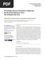 Petrology and Geochemistry of Igneous Rocks in Zar