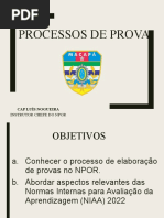 Apresentação Processo de Provas Aos Alunos