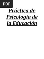 Práctica Psicologia de La Educación