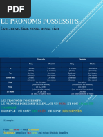 4ième Les Pronoms Possessifs A2