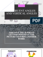 Congruent Angles and Vertical Angles