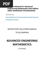 Advanced Engineering Mathematics 8th Edition ONeil Solutions Manual 1