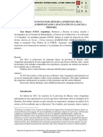 Algunas Notas para Pensar La Enseñanza de La Literatura y Las Propuestas de Capacitación en La Escuela Primaria