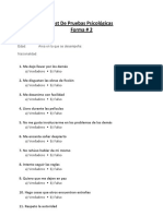 Test de Pruebas Psicológicasforma 2