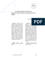 Las Oraciones Subordinadas en Las Gramáticas de La Real Academia Española (RAE)