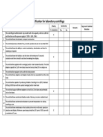 Specifications For Laboraotry Centrifuge