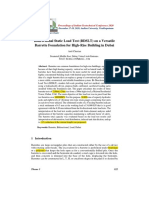 Bidirectional Static Load Test (BDSLT) On A Versatile Barrette Foundation For High-Rise Building in Dubai