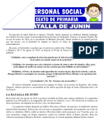 La Batalla de Junin para Sexto de Primaria