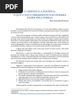 O Que o Novo Presidente Não Poderá Fazer Pela Igreja